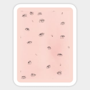 Pink eyes Sticker
